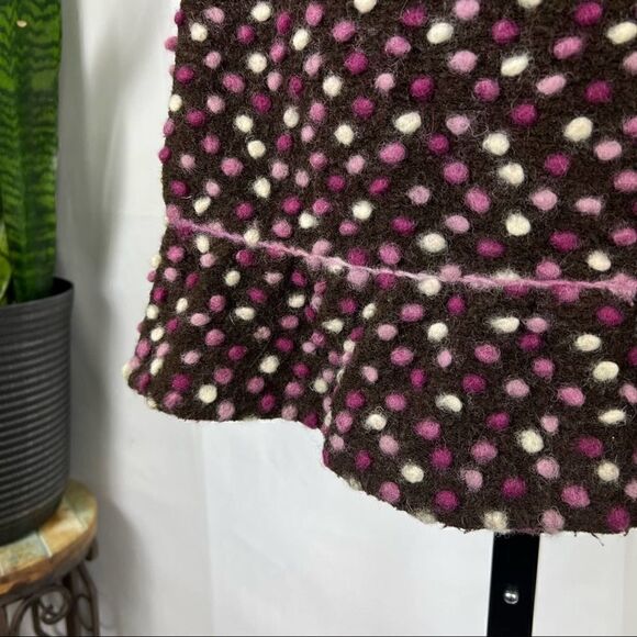 ISABEL GARRETON Girl’s Size 6 Wool Poly Blend Dress Polkadots Pink Red White - Picture 5 of 11